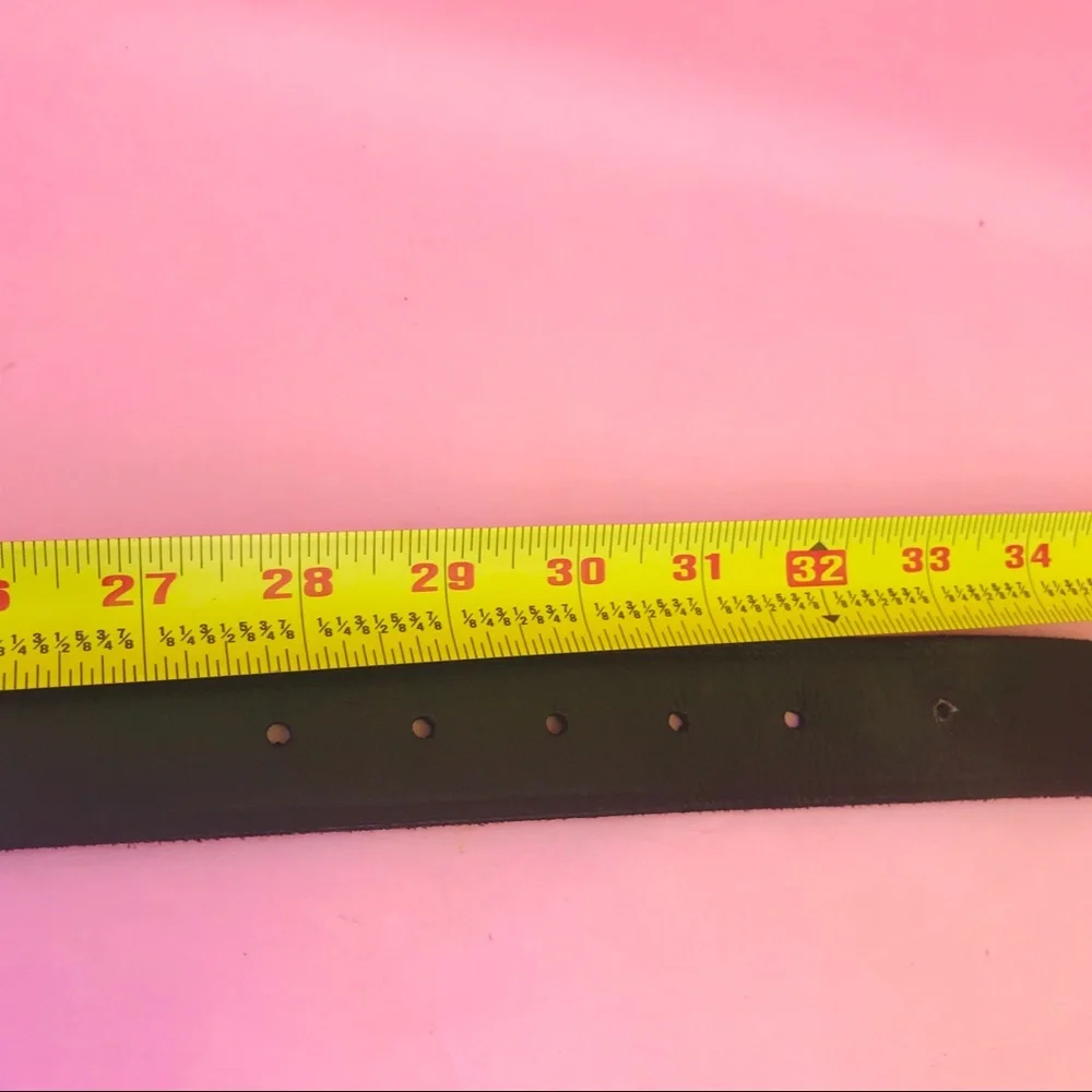 Dark brown/silver Timberland leather belt